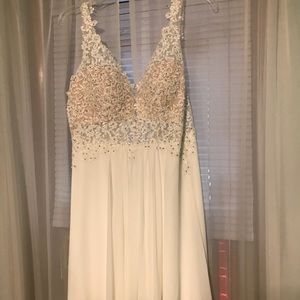 White Faviana Short Dress